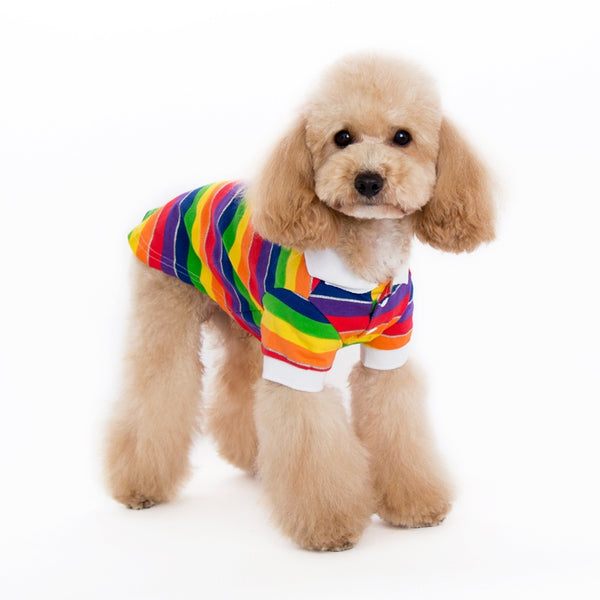 Rainbow Polo Shirt for Dogs