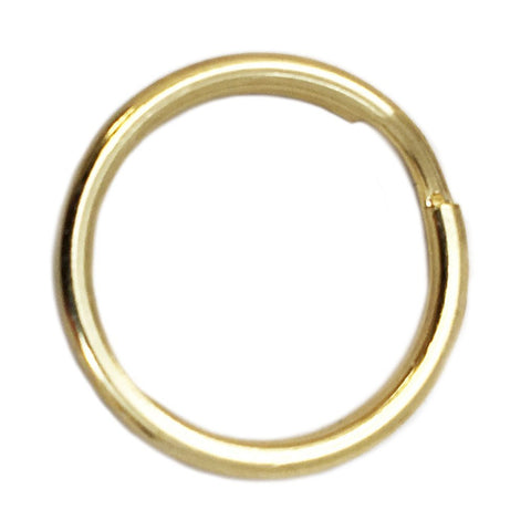 Dog Tag Split Ring Connectors 16MM - Brass (Quantity 65)