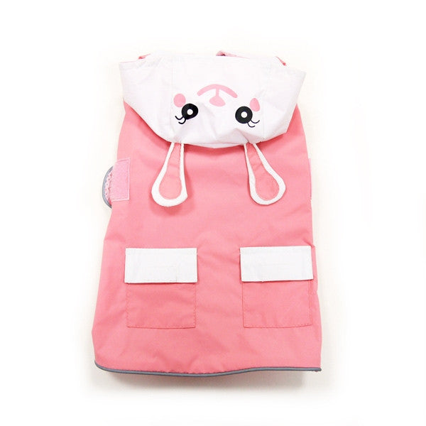 Pink Bunny Dog Raincoat