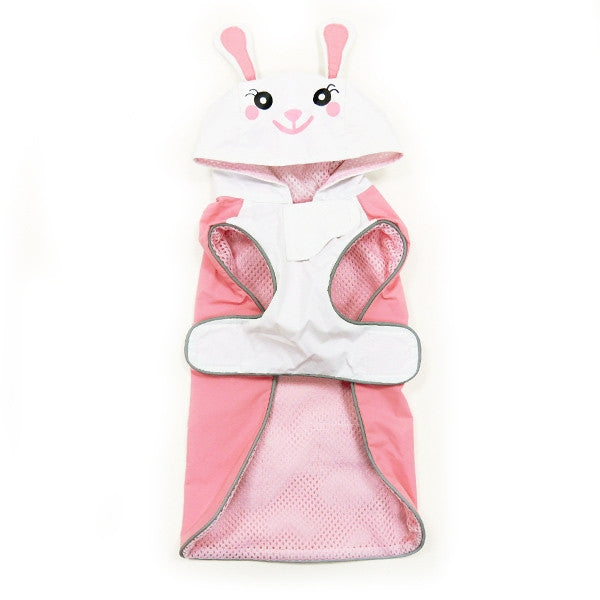 Pink Bunny Dog Raincoat