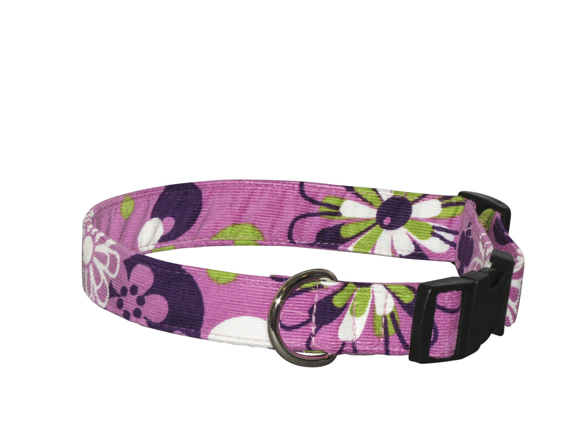 Elmo's Closet Plum Petals Dog Collar PupLife Dog Supplies