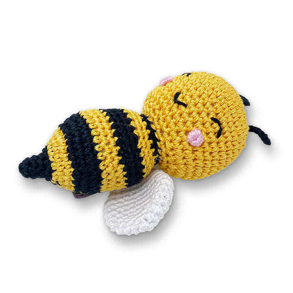 Busy Bee Crochet Dog Toy with Squeaker