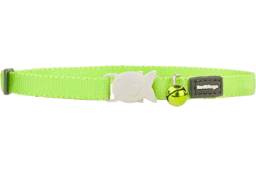 Red Dingo Designer Cat Safety Collar - Classic Lime Green
