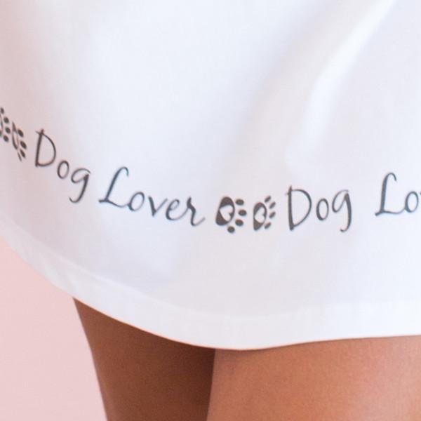 Cotton Pajama Long Sleeve Shirt - Dog Lover