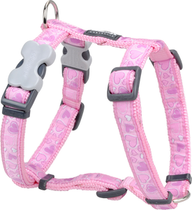 Red Dingo Designer Dog Harness - Breezy Love (Pink)