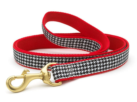 Up Country Black Houndstooth Dog Leash