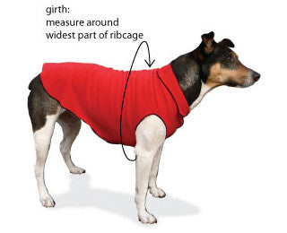 Gold Paw Stretch Fleece Dog Coat - Red