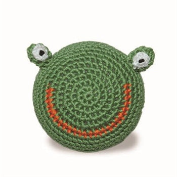 Frog Ball Crochet Dog Toy with Squeaker
