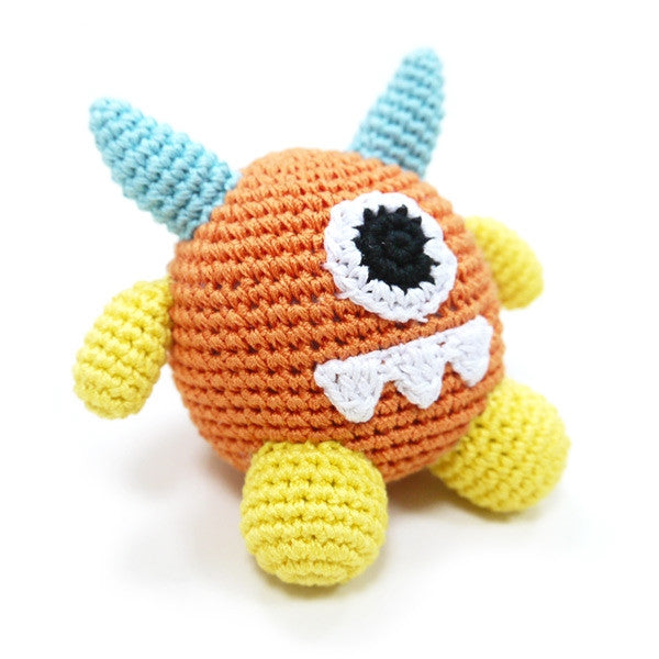 Monster Crochet Dog Toy with Squeaker