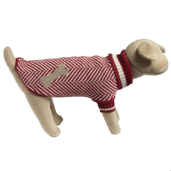 Eco Pet Recycled Cotton Dog Sweater - Red