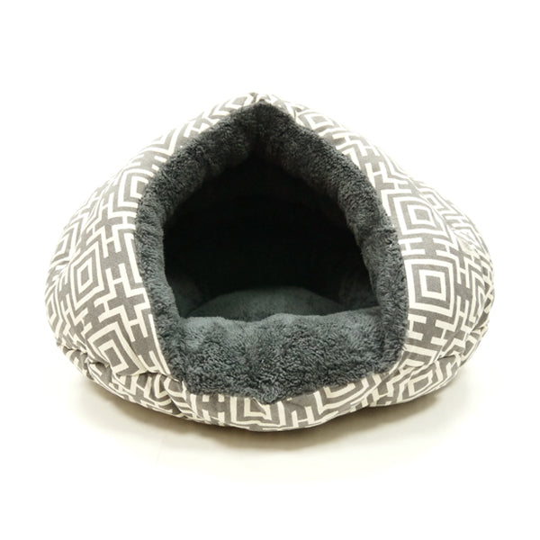 Burger Bed Small Dog Snuggle Bed - Modern Grey