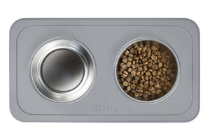 The Good Bowl Double Pet Feeder - Charcoal
