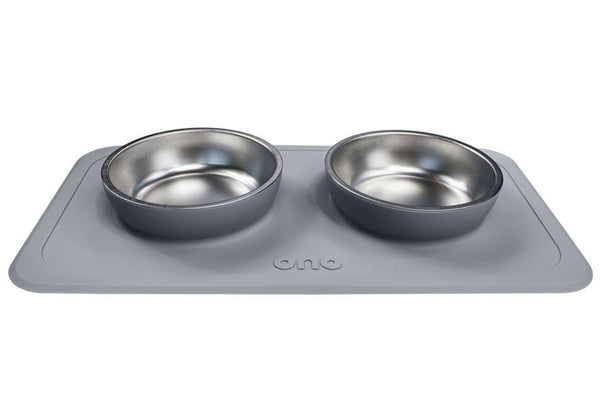 The Good Bowl Double Pet Feeder - Charcoal