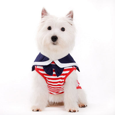 Sailor Boy Dog Tank - Red