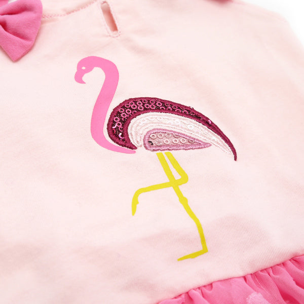Super Sequins Pink Flamingo Dog Dress