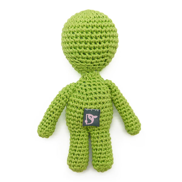 Alien Crochet Dog Toy with Squeaker