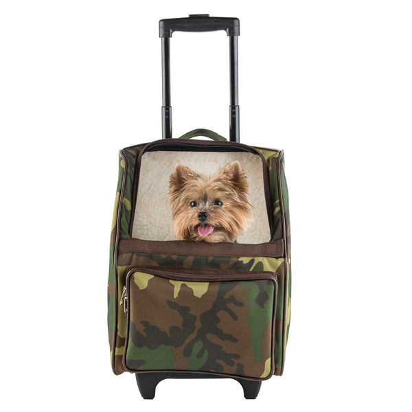 Petote Rio Dog Carrier Roller Bag - Camo