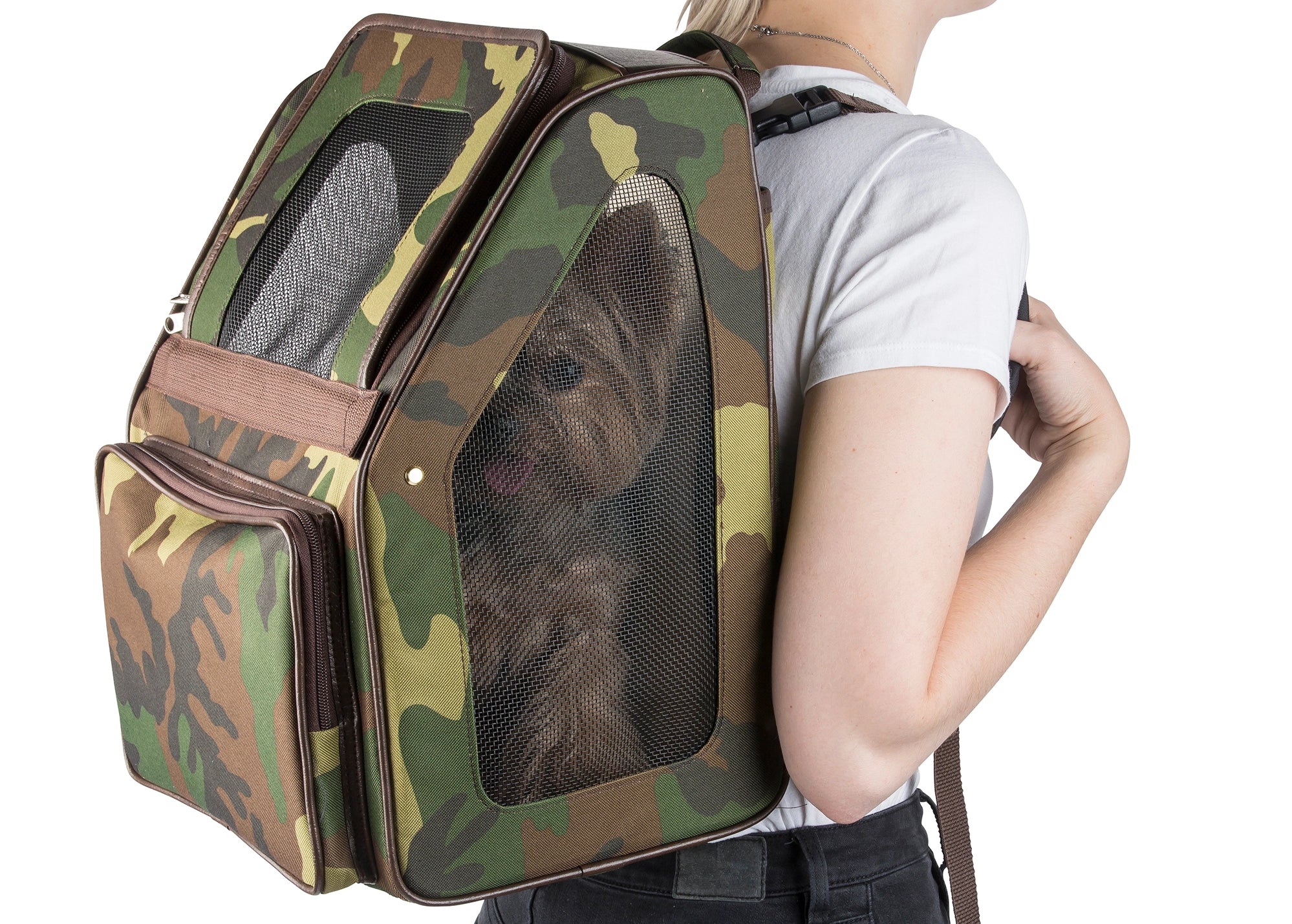 Petote Rio Dog Carrier Roller Bag - Camo