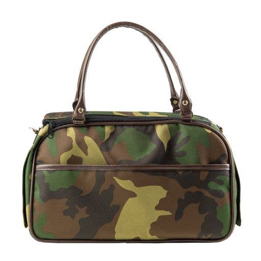 Petote Marlee 2 Dog Carrier - Camo With Red Stripe