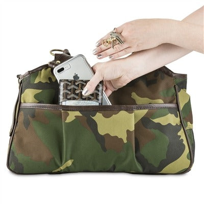 Petote Metro Dog Carrier - Camoflauge With Tassel