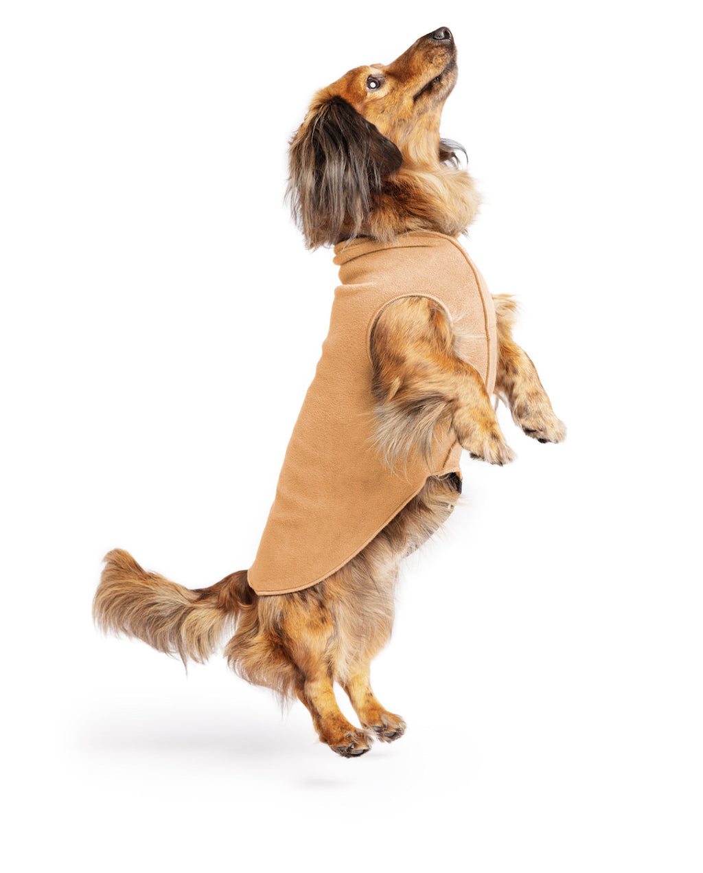Gold Paw Stretch Fleece Dog Coat - Chipmunk