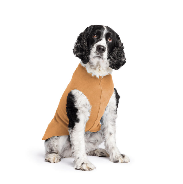 Gold Paw Stretch Fleece Dog Coat - Chipmunk