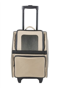Petote Rio Dog Carrier On Wheels - Khaki