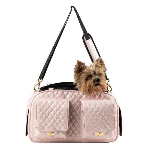 Petote Marlee 2 Dog Carrier - Pink Quilted
