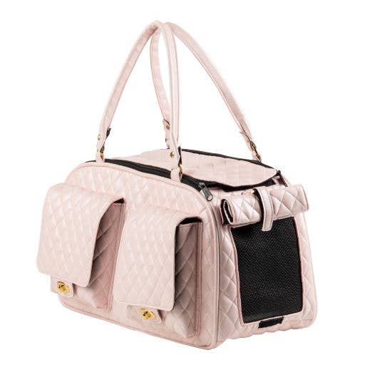Petote Marlee 2 Dog Carrier - Pink Quilted