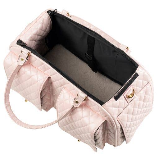 Petote Marlee 2 Dog Carrier - Pink Quilted