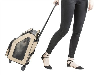 Petote Rio Dog Carrier On Wheels - Navy Blue