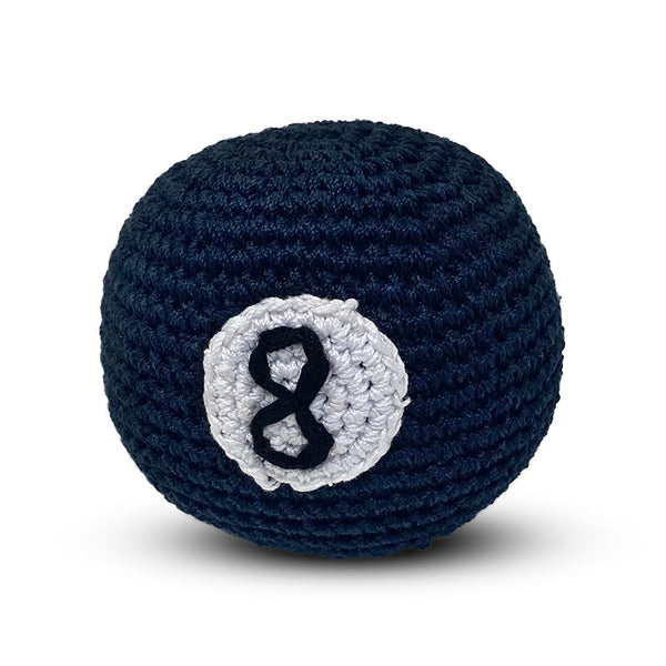 8 Ball Crochet Dog Toy with Squeaker