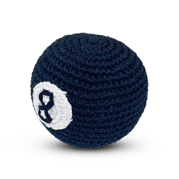 8 Ball Crochet Dog Toy with Squeaker