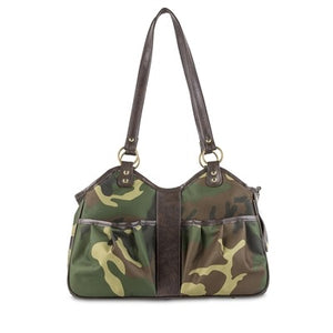 Petote Metro Dog Carrier - Camoflauge With Tassel