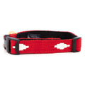 A Tail We Could Wag Handmade Cotton Weave Dog Collar - Diamonds
