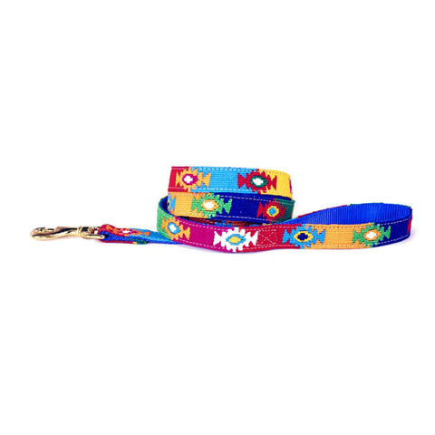 A Tail We Could Wag Handmade Cotton Weave Dog Leash - God's Eye (Multi-Color)