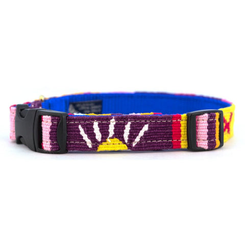 A Tail We Could Wag Handmade Cotton Weave Dog Collar - Harborside (Twilight)
