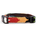 A Tail We Could Wag Handmade Cotton Weave Dog Collar - Harvest Chevron
