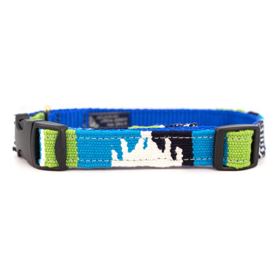 A Tail We Could Wag Handmade Cotton Weave Dog Collar - Laguna Brava