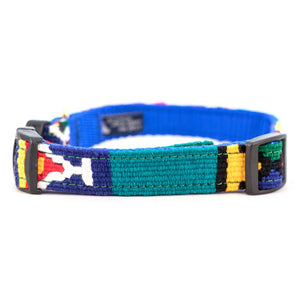 A Tail We Could Wag Handmade Cotton Weave Dog Collar - Moab (Juniper)