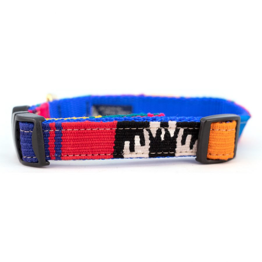 A Tail We Could Wag Handmade Cotton Weave Dog Collar - Mystic