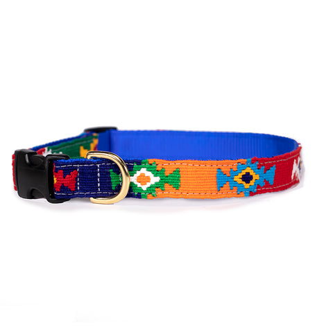 A Tail We Could Wag Handmade Cotton Weave Dog Collar - God's Eye (Multi-Color)