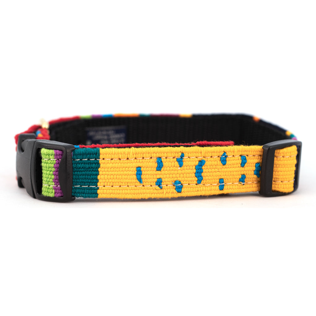 A Tail We Could Wag Handmade Cotton Weave Dog Collar - Sun Valley (Holiday)