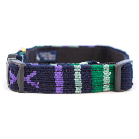 A Tail We Could Wag Handmade Cotton Weave Dog Collar - Sun Valley (Night)