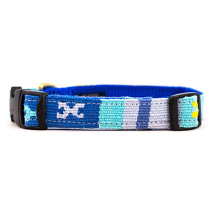 A Tail We Could Wag Handmade Cotton Weave Dog Collar - Starry Day (Island)