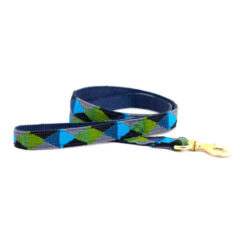 A Tail We Could Wag Handmade Cotton Weave Dog Leash - Argyle
