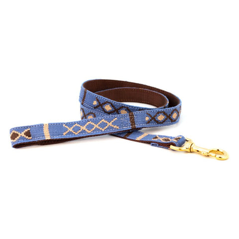 A Tail We Could Wag Handmade Cotton Weave Dog Leash - Block Island Blue
