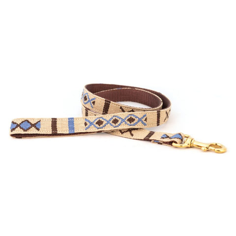 A Tail We Could Wag Handmade Cotton Weave Dog Leash - Block Island Sand