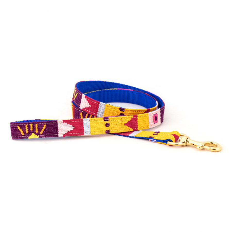 A Tail We Could Wag Handmade Cotton Weave Dog Leash - Harborside Twilight
