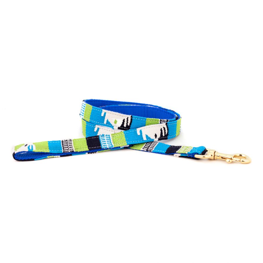 A Tail We Could Wag Handmade Cotton Weave Dog Leash - Laguna Brava